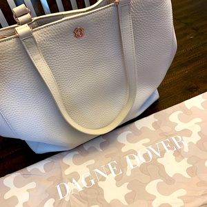 *NWT * Dagne Dover Large Allyn Leather Tote in Bone